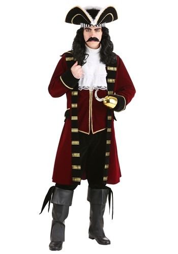 Captain Hook Costume Hook Costume, Captain Hook Costume, Realistic Costumes, Pirate Costume Diy, Captain Costume, Red Velvet Jacket, Pirate Halloween Costumes, Valentine Diy, Pirate Captain