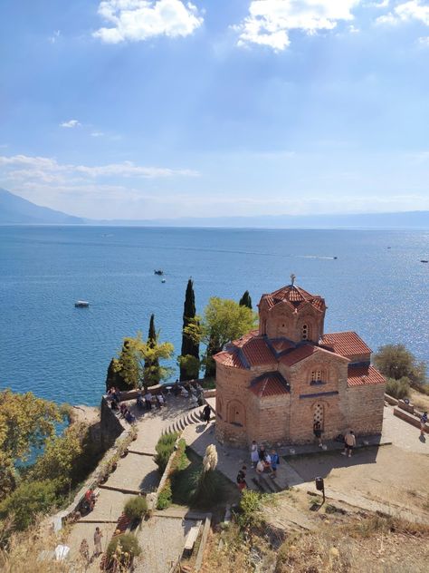 Macedonia, Ohrid, Ohrid lake, church, Balkan, travel, travelling, north macedonia, Holiday, summer, lake, tourists, #balkan #ohrid #europe #makedonija #nature #photography North Macedonia Travel, Lake Ohrid Macedonia, Macedonia Aesthetic, Balkan Summer, Macedonia Ohrid, Ohrid Lake, Lake Ohrid, Balkan Travel, Ohrid Macedonia