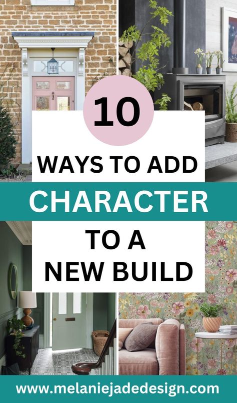 Adding character to a new build property is important because it helps to create a sense of individuality and uniqueness, making the property feel more like a home #newbuild #newbuildproperty Vintage Style New Build, New Build House Ideas Diy Projects, Give Character To New House, Show Houses Interior, How To Make A New Home Look Vintage, Adding Charm To A New Build, Character In New Build, Interior Design New Build, Meeker Home And Diy