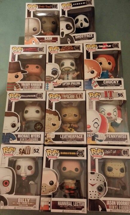 Scary Funko Pop, Ghostface Funko Pop, Scream Funko Pop, Funko Pops Aesthetic, Horror Movie Merch, Horror Room Aesthetic, Funko Pop Aesthetic, Horror Funko Pop, Horror Room Ideas