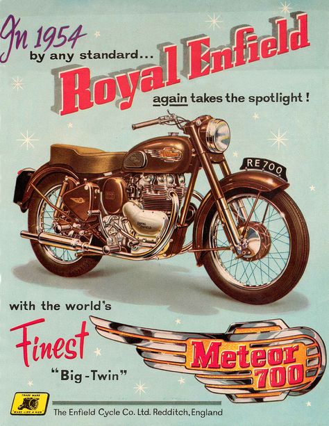 Stare Reklamy, Old School Art, Royal Enfield Meteor, Art Moto, Royal Enfield Accessories, Motos Vintage, Enfield Himalayan, Enfield Motorcycle, Vintage Motorcycle Posters