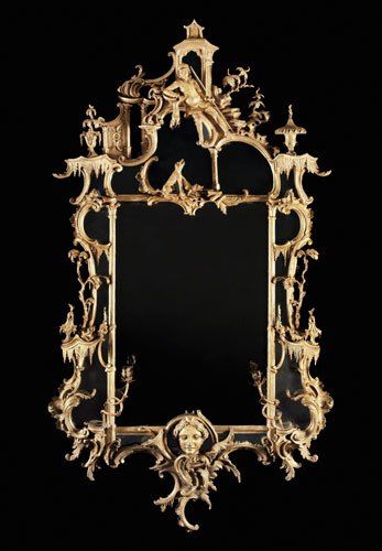 Mirror, 1755, Thomas Johnson. no more info Gothic Mirrors, Chinoiserie Mirror, Rococo Baroque, Instyle Decor, Neo Baroque, Old Mirrors, Chinoiserie Decorating, Antique Mirrors, English Furniture