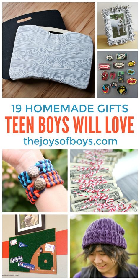 Diy Boy Gifts, Creative Homemade Gifts, Homemade Gifts For Friends, Christmas Gifts For Teenagers, Diy Projects For Men, Kids Homemade, Boy Diy, Gifts For Teen Boys, Creative Diy Gifts