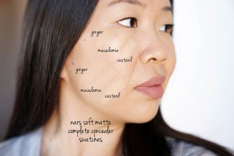 NARS Soft Matte Complete Concealer | The Beauty Look Book Nars Concealer Macadamia, Nars Creamy Concealer Swatch, Nars Concealer Shades, Nars Concealer Swatches, Primer For Dry Skin, Nars Foundation, Nars Concealer, Foundation For Dry Skin, Nars Radiant Creamy Concealer