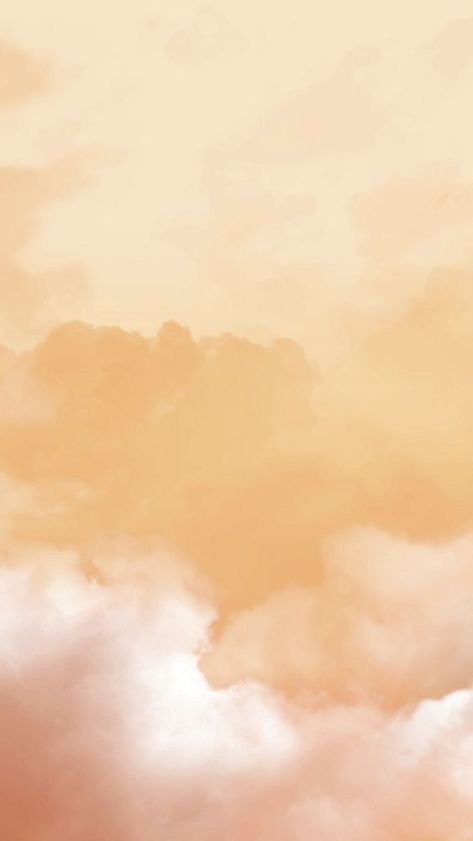 Orange Clouds Wallpaper, Soft Orange Wallpaper, Sky With Clouds Wallpaper, Soft Orange Aesthetic, Iphone Wallpaper Sunset, Cloudy Wallpaper, Sky Iphone Wallpaper, Cloud Mural, Light Orange Background