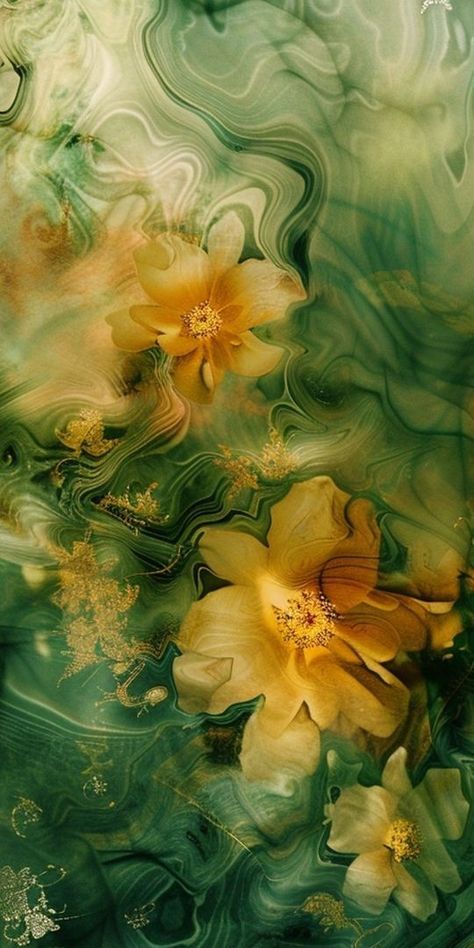 Flower Art Iphone Wallpaper, Wallpaper Iphone Peaceful, Green Pictures Aesthetic Wall, Iphone Wallpaper Themes Green, Detailed Wallpaper Phone, Phone Background Painting, Yellow Phone Wallpaper Aesthetic, Earthy Computer Wallpaper, 1080 P Wallpapers