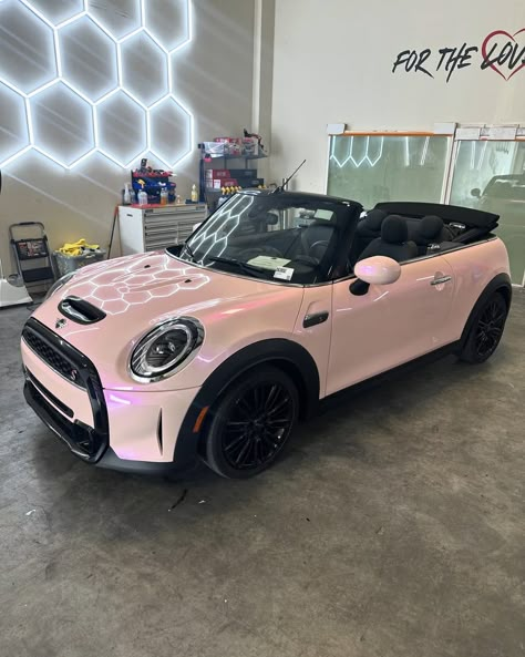 Luxus Wrap Studio | Pink Convertible, what else could a girl want? #prettyinpink #pink #mini #cooper #minicooper #minicoopers #elitewrappers #paintisdead... | Instagram Cream Mini Cooper, Pink Mini Cooper, Mini Cooper Aesthetic, Pink Mini Coopers, Car Manifestation, Mini Cooper Interior, Mini Cooper Accessories, Mini Cooper One, 1st Car