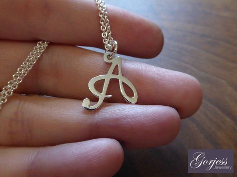 Letter Wallpaper, A Initial, Arabic Jewelry, Stylish Alphabets, Letter Jewelry, Spirit Quotes, Necklace For Girlfriend, Charm Necklace Silver, Letter Design