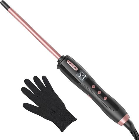 Small Curling Wand, Small Curling Iron, Short Long Hair, A Good Partner, Thick Coarse Hair, Good Partner, Barrel Curling Iron, Curling Hair With Wand, Heat Resistant Gloves