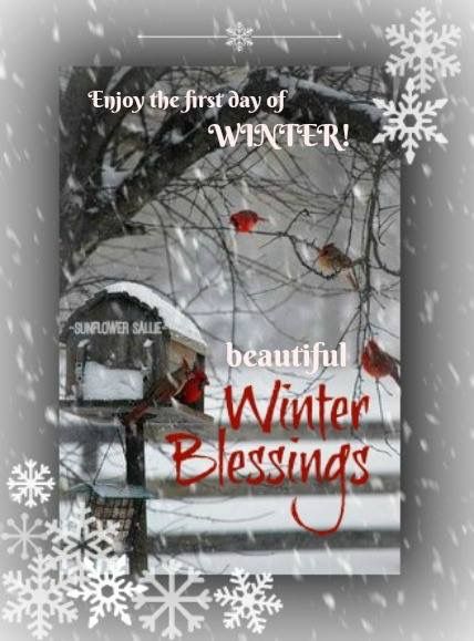 Happy First Day of Winter! ❤ Tumblr, Winter Good Morning, Happy First Day Of Winter, Good Morning Happy Weekend, Winter Blessings, Winter Greetings, First Day Of Winter, Season Decor, Winter Quotes