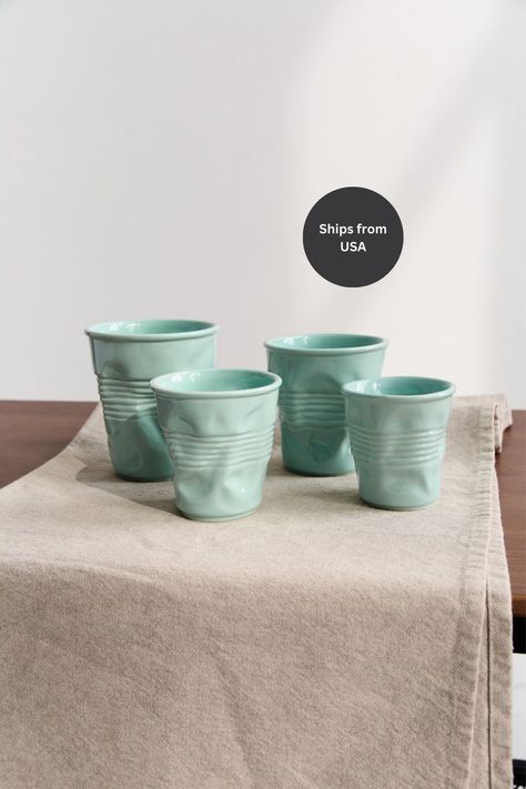 This listing is for our cups, which are available in our USA warehouse. They will be shipped within 1 business day, so you’ll receive your goodies in just a few days! :)

Our Mint Green Handmade Ceramic Mug is perfect for coffee, tea, water, and any other drinks.
13 colors and 5 sizes are available in our shop.
Pottery mug
Aesthetic Mug
Best friend gift
Coffee lover gift
New home gift
espresso cup
Tea cup no handle
Handmade Ceramic Mug
Coffee mug
Mint Green mug Shop Pottery, Pottery Aesthetic, Cup Pottery, Green Mugs, Coffee Lover Gift, Cup Tea, Best Friend Gift, Espresso Cups, Pottery Mugs