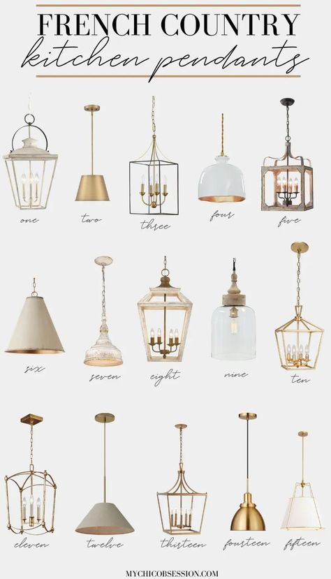 French Country House Lighting, French Country Kitchen Lighting Fixtures, French Country Lights, French Country Pendant Lights Islands, French Country Island Lighting, Modern French Country Lighting, French Country Lighting Fixtures, French Cottage Lighting, Best Pendant Lights Over Island