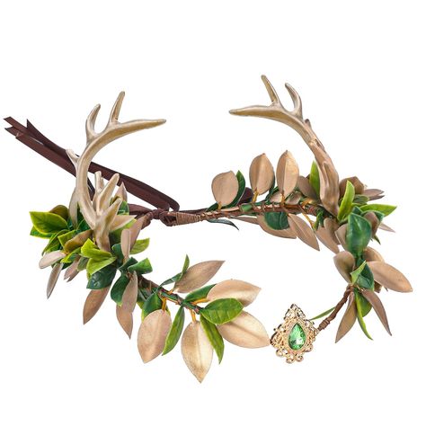 Exquisite Design: Each MOSTORY handmade floral crown is meticulously crafted with an exquisite design that showcases the beauty of nature. The combination of vibrant flowers, delicate leaves, and intricate details creates a stunning accessory that instantly elevates any outfi Nature, Elf Flower Crown, Mardi Gras Photos, Antler Crown, Fairy Headband, Elf Crown, Nature Crown, Spirit Costume, Crown Fairy