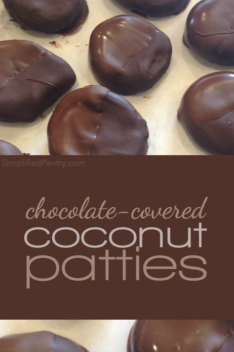 Coconut Patties Recipe, Coconut Patties, Peppermint Patty Recipe, Homemade Peppermint Patties, Coconut Oil Chocolate, Easy Candy Recipes, Homemade Peanut Butter Cups, Easy Candy, Chocolate Candy Recipes