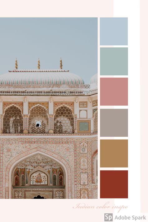 Indian Color Inspiration Indian Wedding Color Schemes, Scandinavian Bedroom Ideas, Color Scheme Generator, Home Decor Scandinavian, Warm Color Schemes, Lotus Flower Art, Adobe Express, Indian Colours, Scandinavian Bedroom