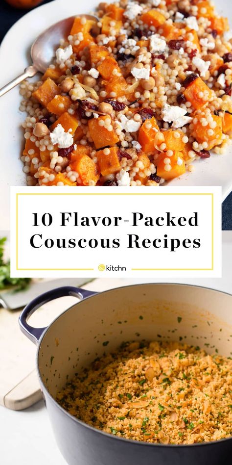 Middle Eastern Couscous, Pearl Couscous Recipes, Couscous Dishes, Recipes To Make For Dinner, Sweet And Spicy Chicken, Couscous Salat, Couscous Recipes, Meatless Main Dishes, Foreign Food