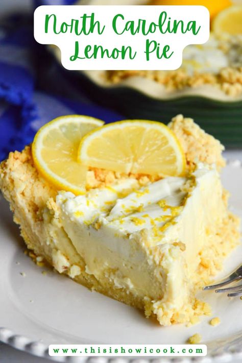 This North Carolina Pie recipe, also known as Atlantic Beach Pie is a simple but decadent, creamy lemon pie with a signature Saltine crust. So good and refreshing! #northCarolinaLemonPieRecie #AtlanticBeachPieRecipe #condensedMilkLemonPie Lemon Icebox Pie With Vanilla Wafer Crust, Blue Ribbon Pie Recipes, Tart Lemon Pie, Old Fashion Lemon Icebox Pie, Lemon Cool Whip Pie, Lemon Marine Pie, Homemade Lemon Pie Recipes, Crustless Lemon Pie, Magic Lemon Pie Recipe