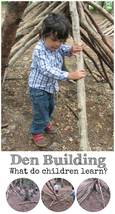 What do children learn from fort building? Den building in the woods Forest Activities, Den Building, Waldorf Kids, Outdoorsy Kids, Forest Schools, Forest Kindergarten, Garden School, Fort Building, Outdoor Learning Activities