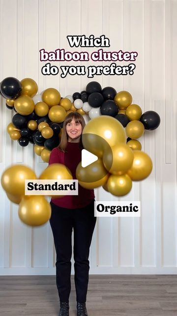 House of Party on Instagram: "Which type of balloon cluster do you use the most: Standard or Organic?   For the Standard cluster, simply connect four balloons of the same size.   For the Organic look, start with one 18-inch balloon, add three 12-inch balloons, and finish with two 10-inch balloons for a varied, textured effect. Feel free to mix and match different sizes to customize the Organic cluster to your liking.  #houseofpartyco #balloontutorial #balloontips #balloontipsandtricks #quicktutorial" Balloon Cluster Ideas, How To Make Balloon Clusters, Balloon Clusters Diy, Organic Balloon Arch, Simple Balloon Decoration, Balloon Inspiration, Stuffed Balloons, Balloon Arch Diy, Party Balloons Diy