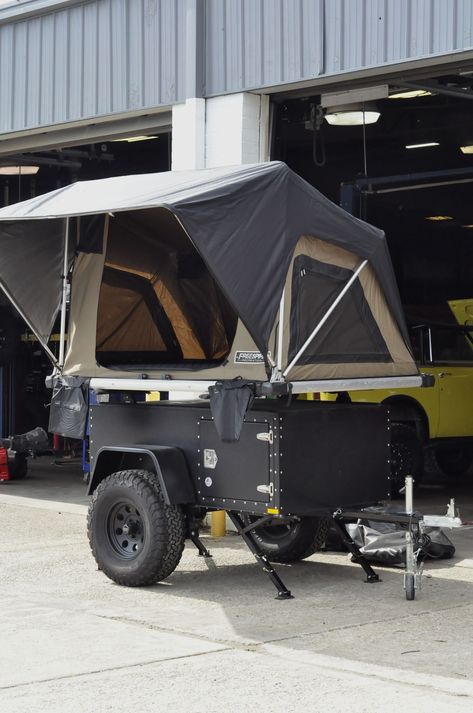 Camper Trailer Tent, Utv Trailers, Tent Trailers, Camping 4x4, Accessoires 4x4, Small Camper Trailers, Small Camping Trailer, Jeep Trailer, Small Camper