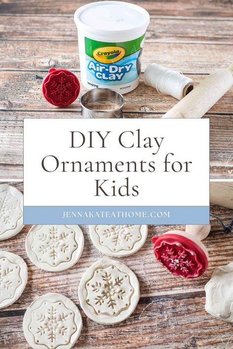 These DIY clay ornaments for kids are perfect Christmas crafts for kids to make using air dry clay. Follow the step by step directions to create fun air dry clay ornaments that make a thoughtful handmade gift. These clay Christmas ornaments are ideal for preschool and toddler kids to enjoy crafting together. Clay Ornaments For Kids, Homemade Tree Ornaments, Diy Clay Christmas Ornaments, Air Dry Clay Ideas For Kids, Diy Clay Christmas, Diy Clay Ornaments, Toddler Ornaments, Kids Tree Ornaments, Clay Christmas Ornaments