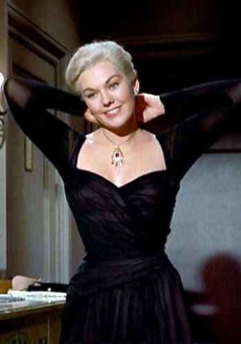 kim novak wearing an edith head-designed dress in 1958's "vertigo" Edith Head Gowns, Edith Head Designs, Black Halter Neck Dress, Edith Head, Kim Novak, Hollywood Costume, Ava Gardner, Maria Callas, Rachel Weisz