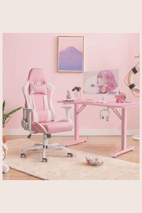 Kawaii Gaming Chair, Pink Gaming Chair, Gamer Chair, Ergonomic Computer Chair, Computer Desk Chair, Ergonomic Desk, Office Floor, Perfect Chair, Lazy Sofa