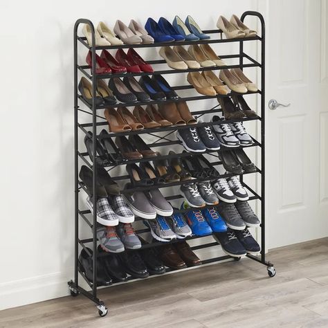 Rolling Mega 54 Pair Shoe Rack 50 Pair Shoe Rack, Shoe Tower, Shoe Box Storage, Closet Clutter, Wood Shoe Rack, Stackable Shoe Rack, Shoe Racks, Closet Organizers, Shoe Tree