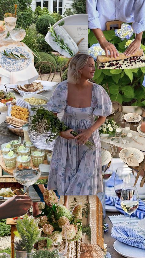 Coastal Grandmother Party Aesthetic, Coastal Grandmother Garden, Coastal Grandmother Bridal Party, Coastal Grandmother Collage, Coastal Grandmother Birthday, Coastal Grandma Dinner Party, Coastal Grandmother Birthday Party, Coastal Grandma Party Decor, Coastal Grandmother Dinner Party