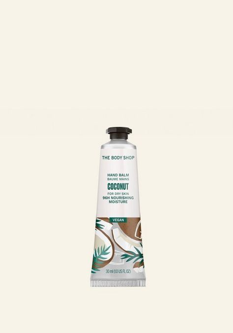 Coconut Hand Cream, The Body Shop Hand Cream, Dry Hand Skin, Hand Moisturizer, Organic Virgin Coconut Oil, Hand Balm, Coconut Oil For Skin, Oil Moisturizer, Lip Butter