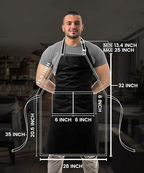 Amazon.com: Utopia Kitchen 2 Pack Bib Apron, Adjustable with 2 Pockets, Water and Oil Resistant, Cooking Kitchen Chef Apron for Women Men : Home & Kitchen Aprons With Pockets, Branded Aprons, Apron For Women, Diy Bags Patterns, Chef Cooking, Note Pads, Retail Market, Bib Apron, Chef Apron