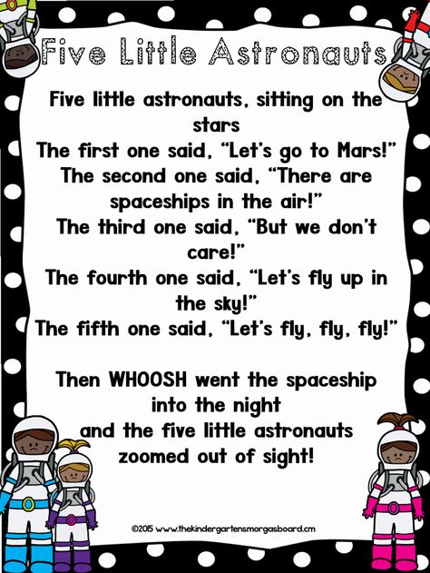 five little spacemen.pdf - Google Drive Preschool Outerspace Craft, Space Rhymes For Preschool, Solar System Language Activities, Space Daycare Theme, Infant Space Activities, Solar System Songs For Preschool, Outer Space Prek, Planet Songs Preschool, Outer Space Circle Time Activities