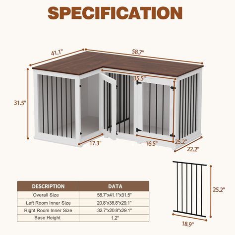 Building Dog Crate Furniture, Corner Dog Crate, Old Farmhouse Remodel, Extra Large Dog Crate, Kids Table Set, Diy Dog Crate, Dog Kennel Furniture, Diy Dog Kennel, Goat Barn