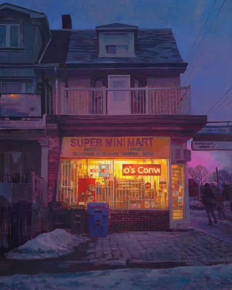 Garden Of Lights, Mysterious Beauty, Summer Series, Painting Competition, Edward Hopper, Children's Art, Urban Setting, Canadian Art, Store Front