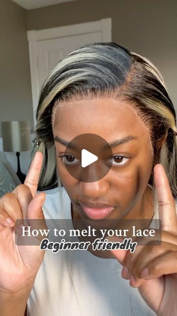 357K views · 30K likes | @sherosief on Instagram: "This is how I melt my lace   TT: @sherosief YT: @sherosief   #wigtutorial #hairtutorial #wiginstall #wigtips #wiginstallation #hairtips #frontalwigs #lacefrontwigs" Lace Weave Hairstyles, Laying Down Lace Wigs, Lace Melt Tutorial, Melting Spray For Wigs, Wig Melting Spray, How To Put On Wigs Tutorials, Melting Lace Frontal, Melting Lace Wig, How To Melt Your Lace Wig