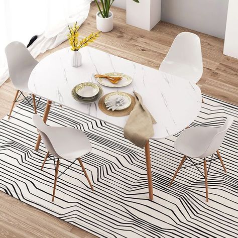 Dining Table Simple, Cheap Dining Tables, Modern Fabric Dining Chairs, Dining Table Rectangular, Modern Contemporary Dining, Circular Dining Table, Dining Room Furniture Modern, Dining Table Lighting, Small Dining Area