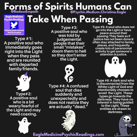 Dark Entities, Types Of Spirits Witchcraft, Medium Ghost, Spells To Talk To Spirits, Types Of Spirits, Different Types Of Spirits, Facts About Spirits, Ghost Magic, Ghost Communication