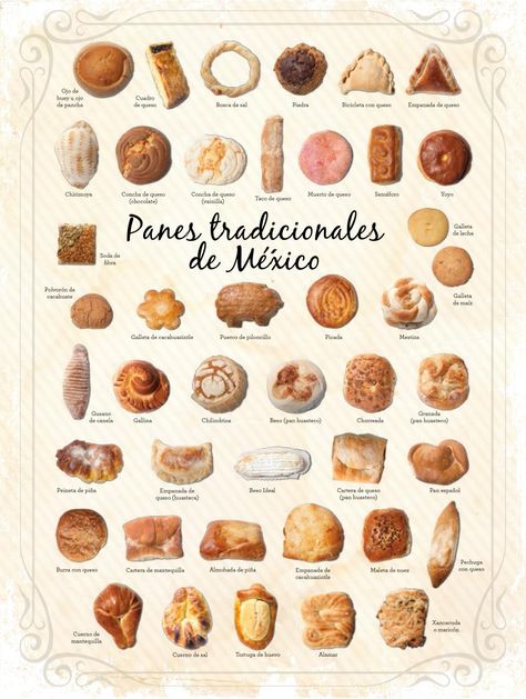 panaderías tradicionales en México panes tradicionales Mexican Bakery Aesthetic, Mexican Pastry, Sweets Aesthetic, Breads And Pastries, Mexican Bakery, Food Catalog, Mexican Sweets, Mexican Pastries, Cultural Food