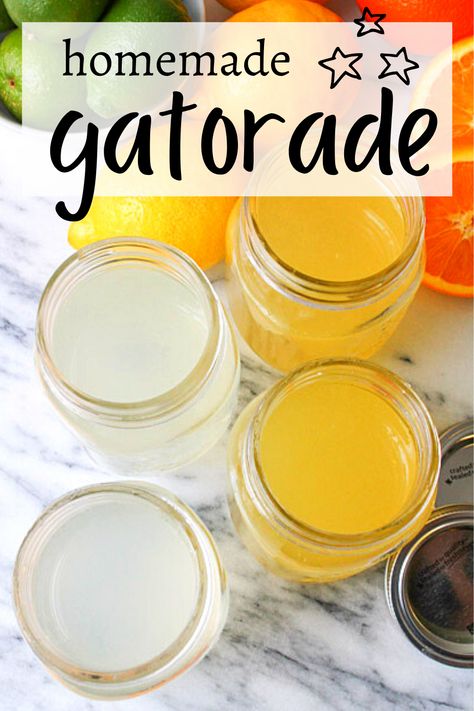 Homemade Water Flavoring, Nature’s Gatorade Recipe, Homemade Gatorade With Coconut Water, Homemade Gatorade Recipes, Gatorade Recipe Homemade, Natures Gatorade Recipe, Diy Gatorade Recipes, Homemade Gatorade Electrolyte Drink, Natural Gatorade Recipe