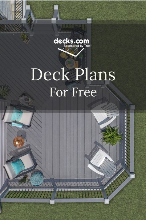 Deck Shapes Layout, Backyard Patio Deck Designs Layout, Building Decks Ideas, Front Deck Design Ideas, Low Deck Designs With Pergola, Best Deck Designs, Backyard Elevated Deck Ideas, Upstairs Deck Ideas Second Story, Deck Blueprints Design