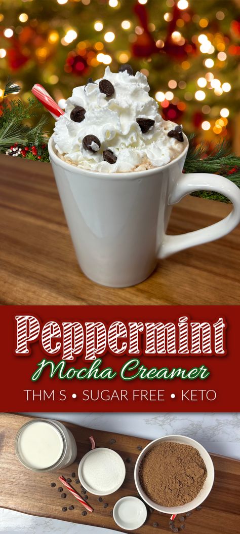 Not only is this creamer guilt-free, sugar-free, and delicious, it also offers the oprion to preportion the creamer and freeze for iced coffee or refridgerate for hot coffee. Diy Peppermint Mocha Coffee Creamer, Chobani Peppermint Mocha Creamer, Keto Coffee Creamer Store Bought, Keto Friendly Coffee Creamer, Sugar Free Peppermint Mocha Creamer, Thm Coffee Creamer, Homemade Coffee Creamer Sugar Free, Zero Point Coffee Creamer, Diy Sugar Free Coffee Creamer