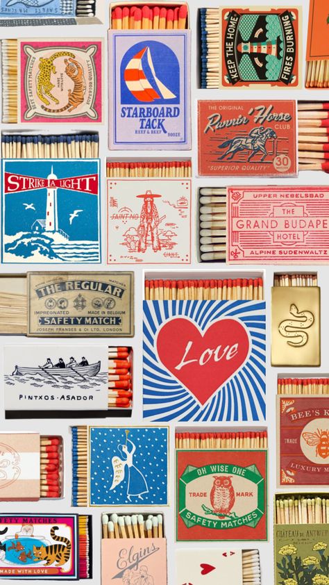 Match Boxes #matches#matchbox#matchboxes#smoke#collage#love#trendy#print Match Box Collage, Vintage Matchbox Print, Match Box Print, Match Box Drawing, Matches Illustration, Match Box Design, Match Box Art, Vintage Matchbox Art, Travel Zine