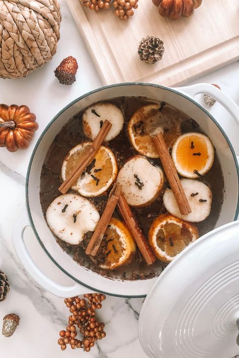 Home Smell Like Fall Holiday Stovetop Potpourri, Fall Poupori Stovetop, Stovetop Fall Scent, Williams Sonoma Fall Simmer Pot, October Simmer Pot, Simmer Pot Aesthetic, Fall Stovetop Simmer, Fall Simmering Pot Recipes, Otgw Party