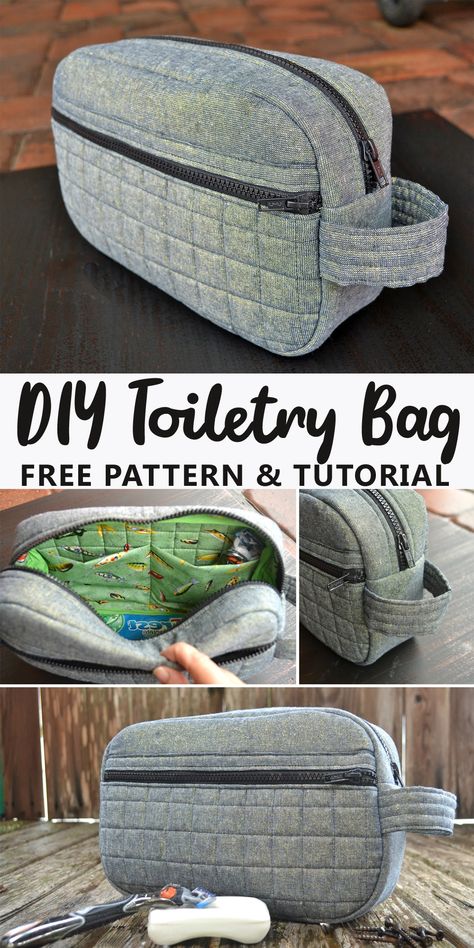 DIY Travel Toiletry Bag Toilet Bag Sewing Pattern, Men’s Toilette Bag, Diy Travel Bags Sewing, Travel Bag Diy Free Pattern, Sew Travel Bag, Washbag Sewing Pattern, Quick Sewing Gifts For Men, Men’s Toiletry Bag, Man Bag Pattern