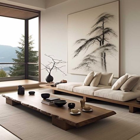 Japanese Style Living Room, Modern Japanese Style, Zen Interiors, Japanese Home Design, Japandi Living, Japanese Interior Design, Japanese Interior, Front Doors, Design Living