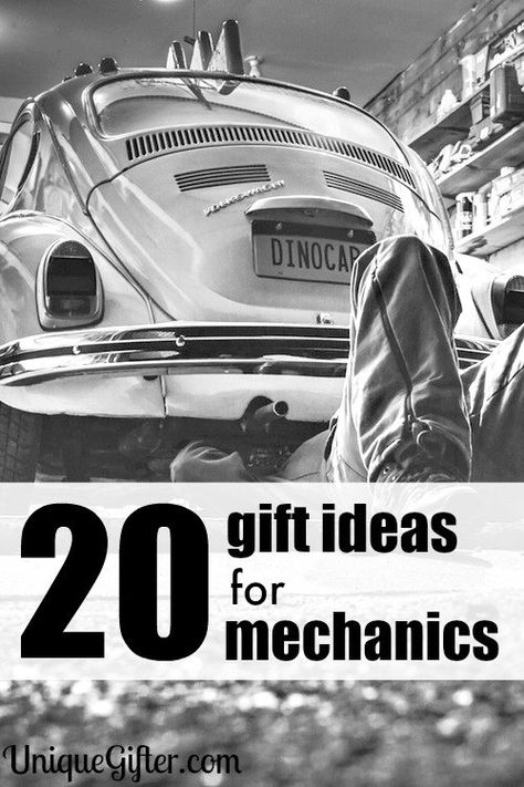 These are great gift ideas for mechanic or the "car guy" (or car gal!). Father's Day gift idea. Gifts For Tool Guys, Mechanic Boyfriend, Mechanics Birthday, Boss Christmas Gifts, Garage Gift, Car Guy Gifts, Mechanic Gifts, Car Accessories For Girls, Gift Guide For Him