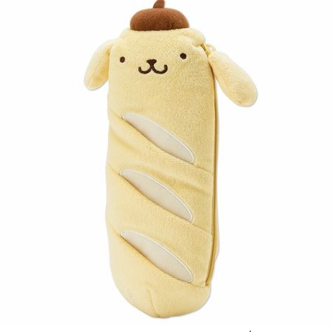 Fish Pouch, Fluffy Pen, French Bread Loaf, Pom Purin, Pom Pom Purin, Charmmy Kitty, Sanrio Japan, Bread Loaf, Pen Pouch