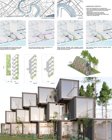 CONTAINER CITY | 3D Visualization Project Urban Design Competition, Modular Housing, Modular Unit, Thats All Folks, 3d Visualization, Concept Architecture, Urban Design, Adventure Travel, Creative Design