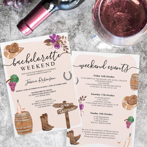 Autumn Wedding Party, Weekend Illustration, Wine Bachelorette, Wine Bachelorette Party, Illustration Invitation, Bachelorette Hats, Bachelorette Party Weekend, Autumn Wine, Floppy Hats