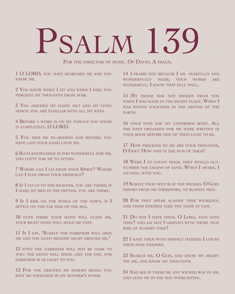 Psalms 139, Psalms 121:1-2 Kjv, Psalm 31:24 Kjv, Psalm 139:23-24 Kjv, Psalm 34:8 Kjv, Psalm 61:2 Kjv, Psalm 139, Bible Quote, Bible Study Verses